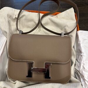 Hermes Constance 24 Etoupe Epsom Palladium Hardware